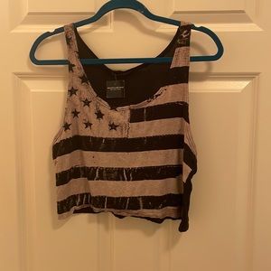 Brandy Melville flag crop tank